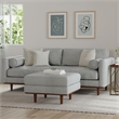 Morrison Modern 89 inch Wide Sofa Set in Mist Grey Woven-Blend Fabric