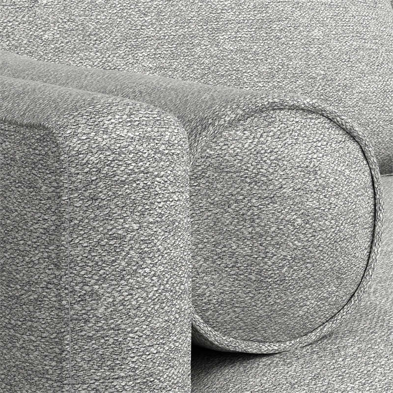 Morrison Modern 89 inch Wide Sofa Set in Mist Grey Woven-Blend Fabric