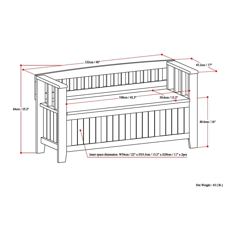 Acadian SOLID WOOD 48