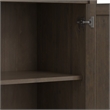 Ela SOLID WOOD 60 inch Wide Transitional Wide Storage Cabinet in Smoky Brown