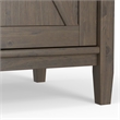 Ela SOLID WOOD 60 inch Wide Transitional Wide Storage Cabinet in Smoky Brown