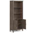 Ela SOLID WOOD 72 inch x 30 inch Transitional Bookcase in Smoky Brown