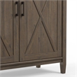 Ela SOLID WOOD 39 inch Wide Transitional Medium Storage Cabinet in Smoky Brown