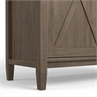 Ela SOLID WOOD 39 inch Wide Transitional Medium Storage Cabinet in Smoky Brown