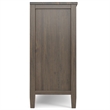 Ela SOLID WOOD 32 inch Wide Transitional Low Storage Cabinet in Smoky Brown