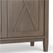 Ela SOLID WOOD 32 inch Wide Transitional Low Storage Cabinet in Smoky Brown