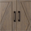 Ela SOLID WOOD 32 inch Wide Transitional Low Storage Cabinet in Smoky Brown