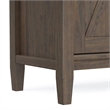 Ela SOLID WOOD 32 inch Wide Transitional Low Storage Cabinet in Smoky Brown