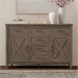 Ela SOLID WOOD 54 inch Wide Transitional Sideboard  in Smoky Brown