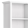 Acadian SOLID WOOD 72 inch x 26 inch Transitional 5 Shelf Bookcase in White