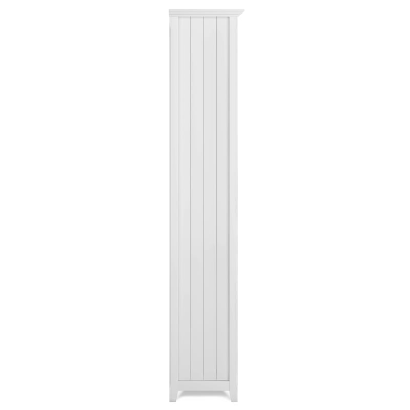 Acadian SOLID WOOD 72 inch x 26 inch Transitional 5 Shelf Bookcase in White