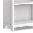Acadian SOLID WOOD 72 inch x 26 inch Transitional 5 Shelf Bookcase in White