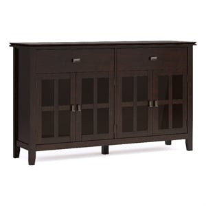 Artisan 60&quot WD Solid Wood Transitional 4 Door Sideboard Buffet in Chestnut Brown