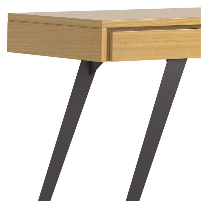 Lowry  Modern Industrial 72 inch Wide Large Desk in Oak