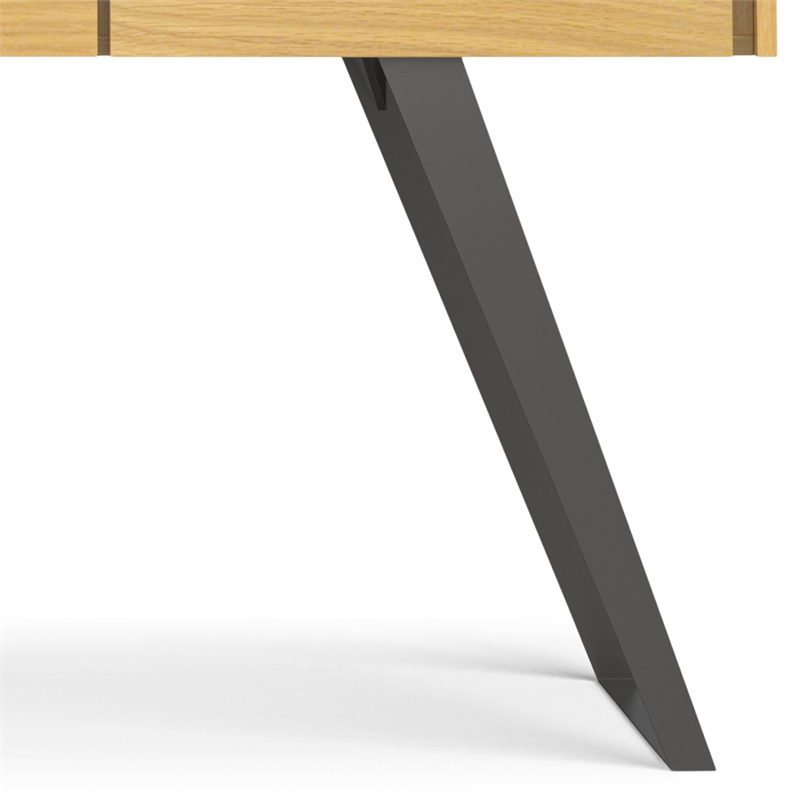 Lowry  Modern Industrial 72 inch Wide Large Desk in Oak
