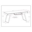 Lowry  Modern Industrial 72 inch Wide Large Desk in Oak