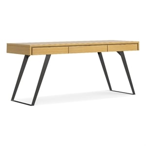 Lowry  Modern Industrial 72 inch Wide Large Desk in Oak