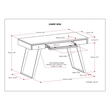 Lowry Modern Industrial 54 inch Wide Desk in Walnut