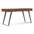Lowry Modern Industrial 54 inch Wide Desk in Walnut