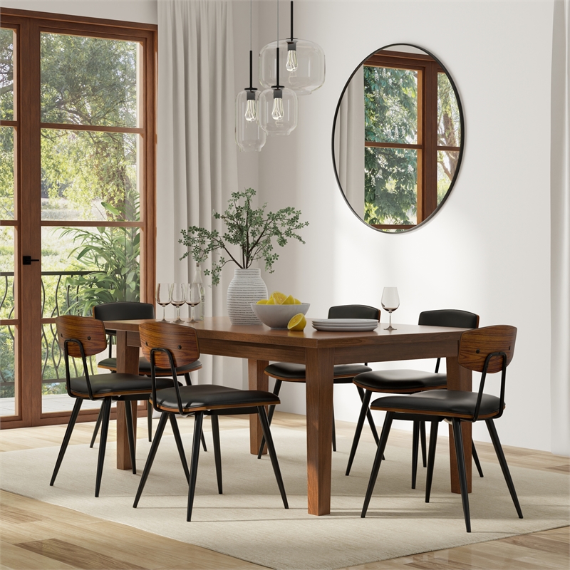 Eastwood Walnut 66x40 inch Rectangle Contemporary Dining Table in Walnut
