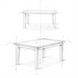Eastwood Walnut 66x40 inch Rectangle Contemporary Dining Table in Walnut