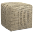 Delilah Contemporary Square Square Woven Pouf in Natural