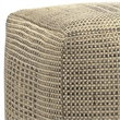 Delilah Contemporary Square Square Woven Pouf in Natural