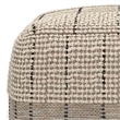 Elmer Contemporary Square Square Woven Pouf in Natural/Gray