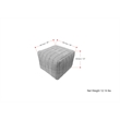 Elmer Contemporary Square Square Woven Pouf in Natural/Gray