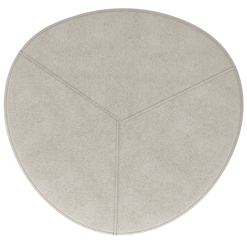 Moore 32 inch Wide Contemporary Large Ottoman in Natural  Linen Look Fabric
