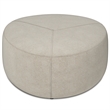 Moore 32 inch Wide Contemporary Large Ottoman in Natural  Linen Look Fabric