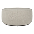 Moore 32 inch Wide Contemporary Large Ottoman in Natural  Linen Look Fabric