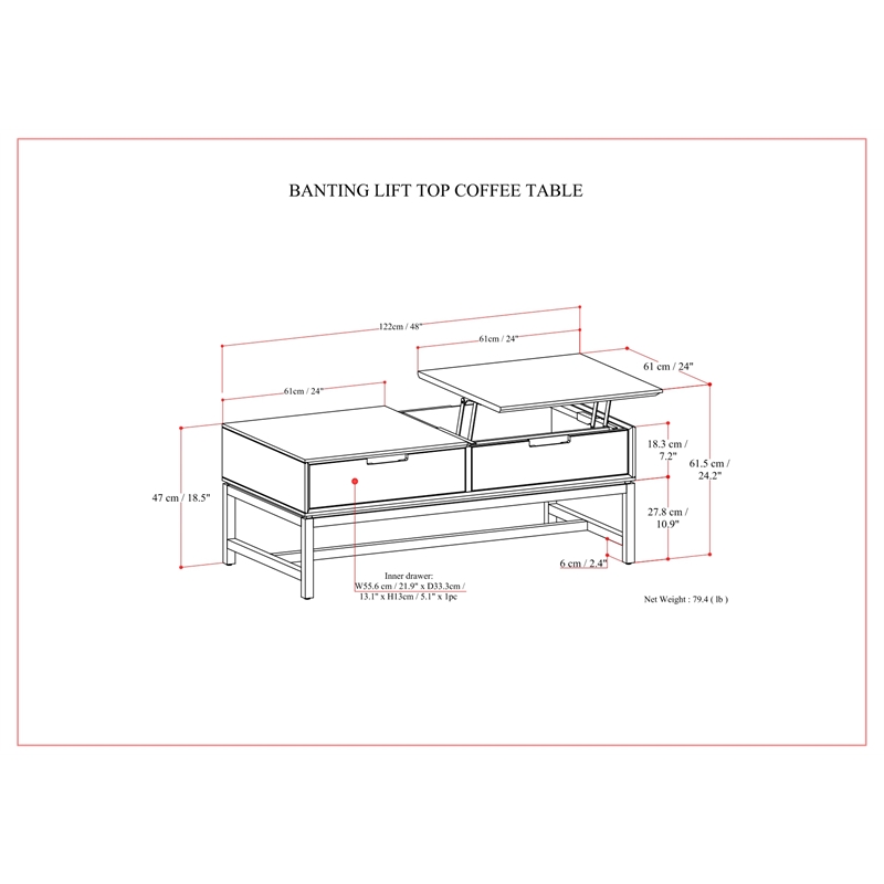 Banting SOLID HARDWOOD 48