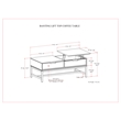 Banting 48 inch Wide Solid Wood Modern Industrial Lift Top Coffee Table in Walnut Brown