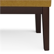 Carlson 27 inch Wide Mid Century Small Ottoman Bench in Marigold Woven Fabric