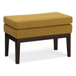 Carlson 27 inch Wide Mid Century Small Ottoman Bench in Marigold Woven Fabric