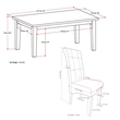 Simpli Home Cosmopolitan 7-Piece Wood & Fabric Dining Set in Denim Blue