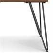 Simpli Home Hunter Square Wood End Table with Hairpin Legs in Walnut Brown