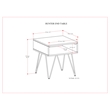 Simpli Home Hunter Square Wood End Table with Hairpin Legs in Walnut Brown