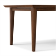 Simpli Home Colby Rectangle Modern Wood Dining Table in Walnut Brown
