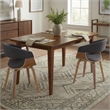 Simpli Home Colby Rectangle Modern Wood Dining Table in Walnut Brown