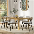 Simpli Home Wilson Rectangle Contemporary Wood Dining Table in Oak Brown