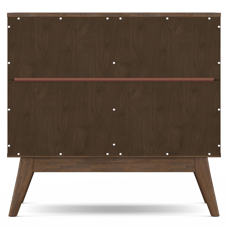 Simpli Home Clarkson Bottle Solid Wood Wine Cabinet in Natural Aged Brown