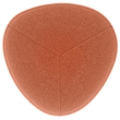 Moore 18 inch Wide Contemporary Small Ottoman in Dusty Orange Linen Look Fabric