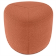 Moore 18 inch Wide Contemporary Small Ottoman in Dusty Orange Linen Look Fabric