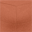 Moore 18 inch Wide Contemporary Small Ottoman in Dusty Orange Linen Look Fabric