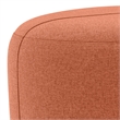 Moore 18 inch Wide Contemporary Small Ottoman in Dusty Orange Linen Look Fabric