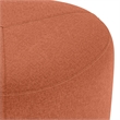 Moore 18 inch Wide Contemporary Small Ottoman in Dusty Orange Linen Look Fabric