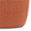 Moore 18 inch Wide Contemporary Small Ottoman in Dusty Orange Linen Look Fabric