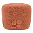 Moore 18 inch Wide Contemporary Small Ottoman in Dusty Orange Linen Look Fabric
